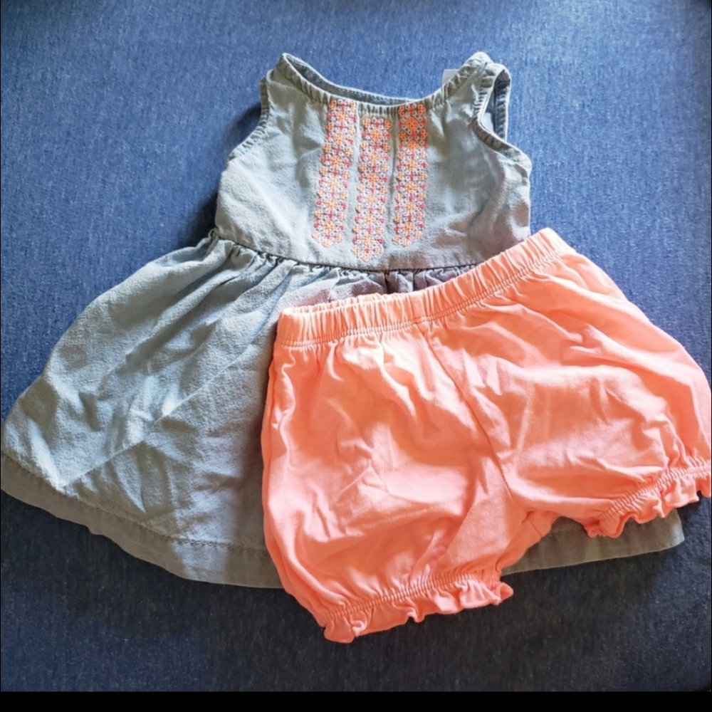 Jean style dress w/ Bloomers